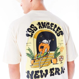 New Era NBA Los Angeles City Graphic Oversized T-Shirt ''Stone''