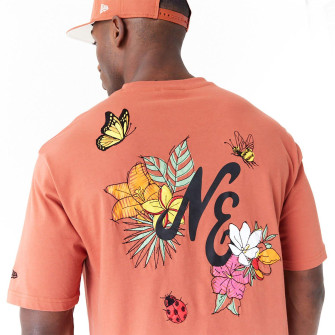 New Era Floral Graphic Oversized T-Shirt ''Brown''