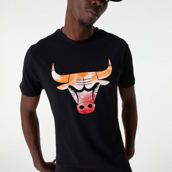 New Era NBA Chicago Bulls Sky Print T-Shirt ''Black''